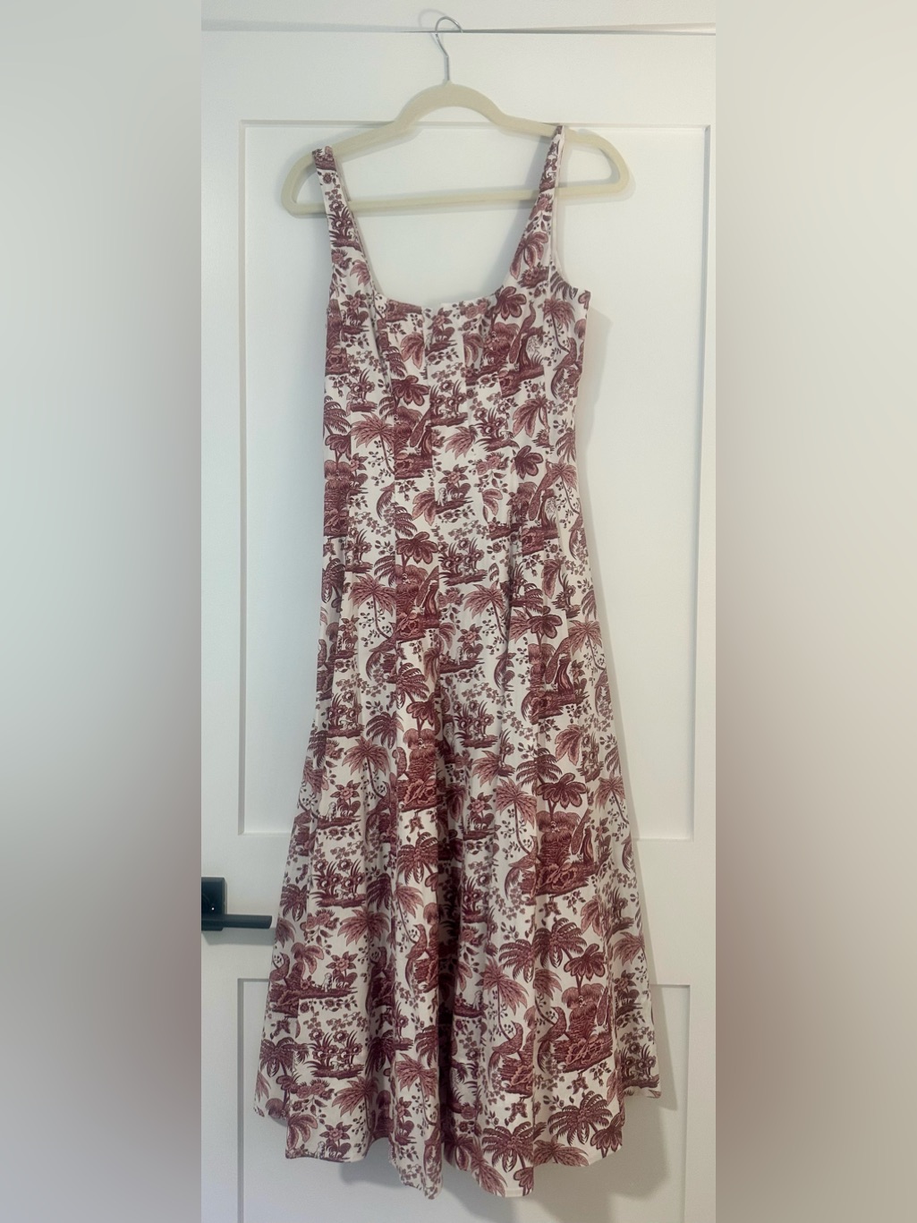 Staud Wells Dress In Bordeaux Toile